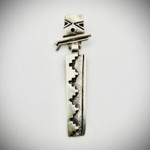 Navajo Ervin Hoskie Sterling Pendant 1.25"